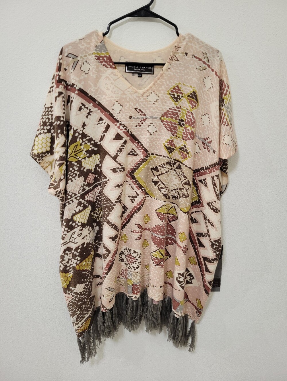 Double D Ranch Sunset On The Mountain Bohemian Aztec Poncho Size L/XL